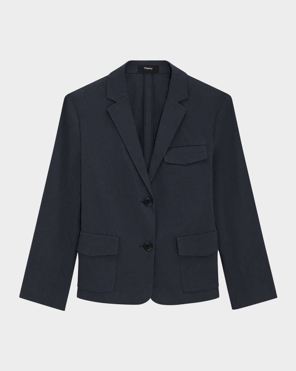 Shrunken Crunch Linen Jacket
